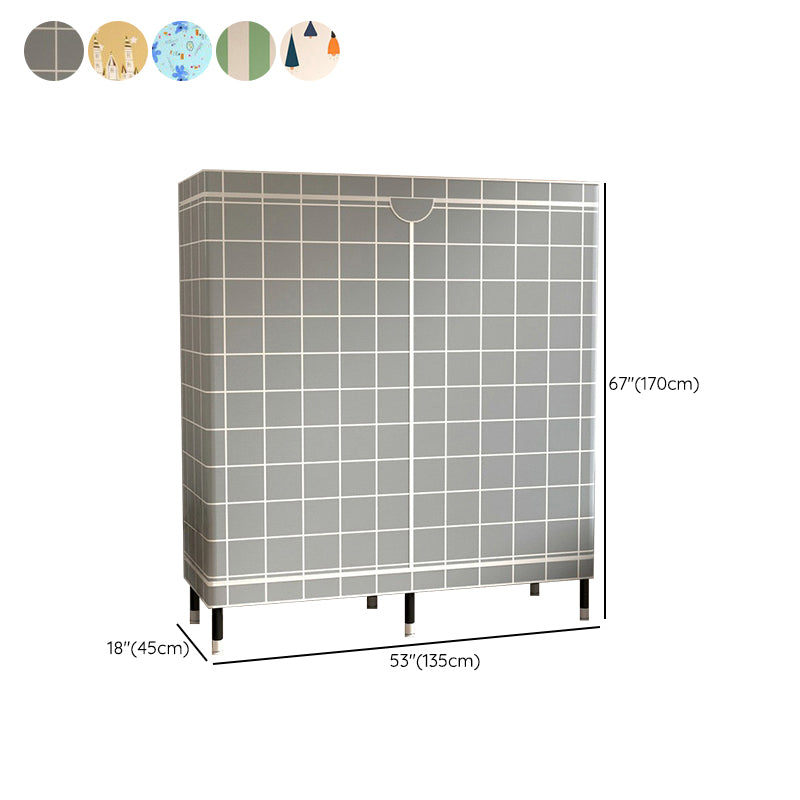 Armoire de garde-robe contemporaine avec étagères armoire en acier armoire