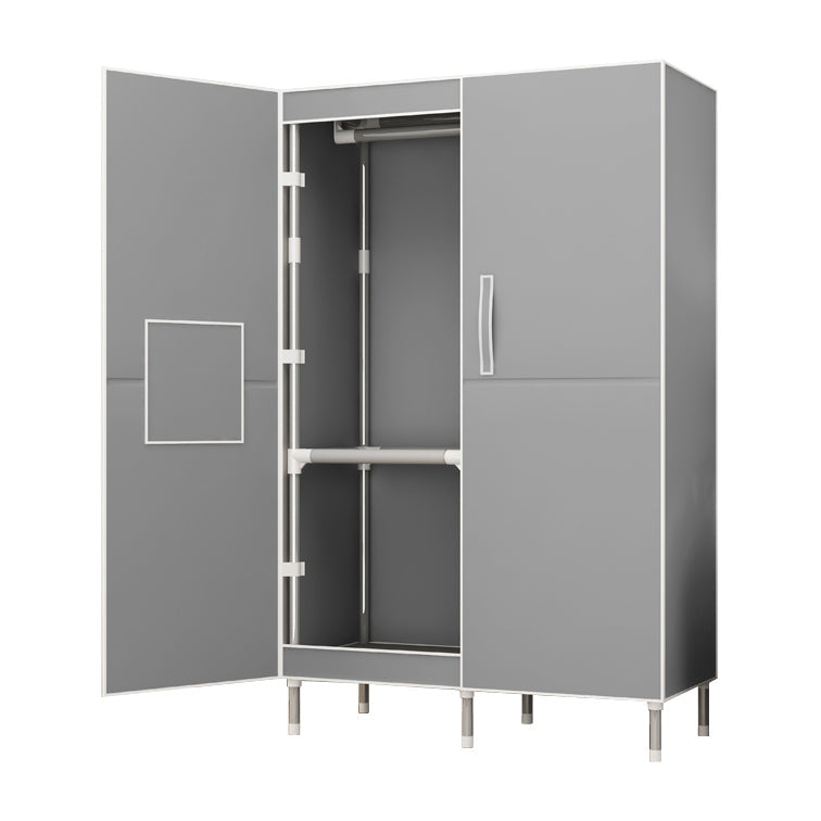 Contemporary Wardrobe Armoire Steel Wardrobe Closet with Legs for Home Clearhalo 'Armoires & Wardrobes' 'armoires_wardrobes' 'Bedroom Furniture' 'furn' 'furn_armoires_wardrobes' 'Furniture' 6379801