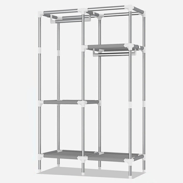 Contemporary Wardrobe Armoire Steel Wardrobe Closet with Legs for Home Clearhalo 'Armoires & Wardrobes' 'armoires_wardrobes' 'Bedroom Furniture' 'furn' 'furn_armoires_wardrobes' 'Furniture' 6379810