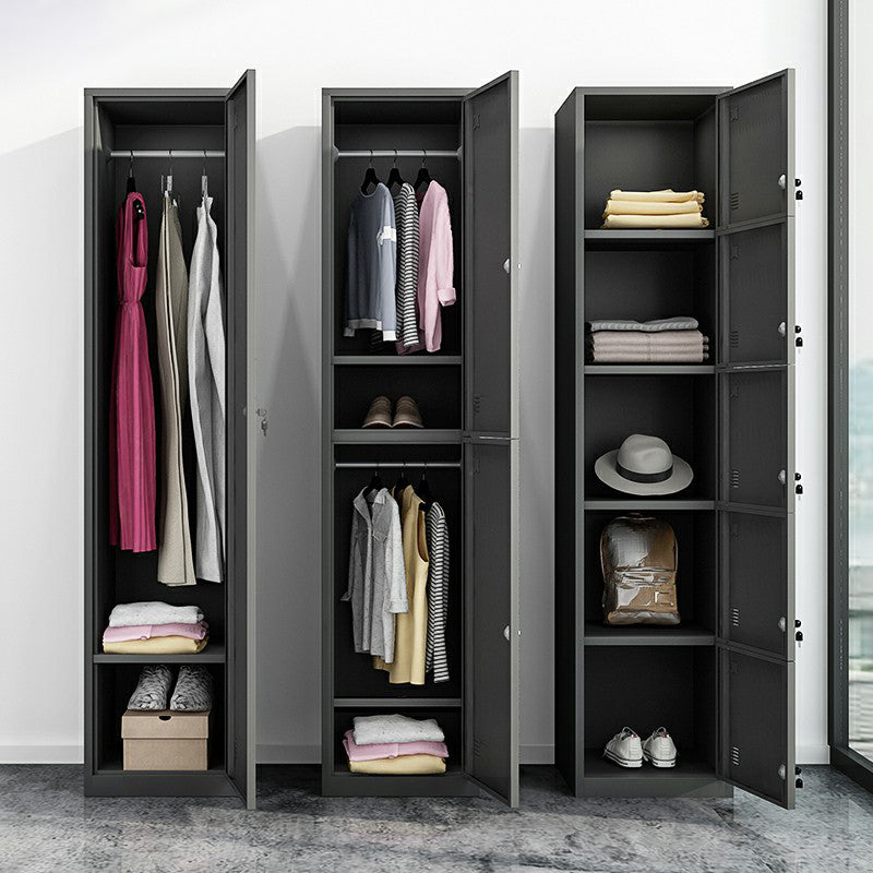 Industrial Steel Wardrobe Closet Hinged Storage Cabinet with Lock