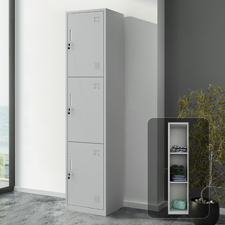 Industrial Steel Wardrobe Closet Hinged Storage Cabinet with Lock