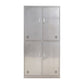 Silver Wardrobe Armoire Industrial Steel Wardrobe Closet with Lock