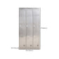 Silver Wardrobe Armoire Industrial Steel Wardrobe Closet with Lock
