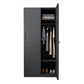 Steel Wardrobe Armoire with Lock Hinged Wardrobe Cabinet for Home