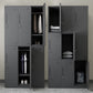Steel Wardrobe Armoire with Lock Hinged Wardrobe Cabinet for Home