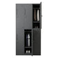 Steel Wardrobe Armoire with Lock Hinged Wardrobe Cabinet for Home