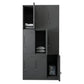 Steel Wardrobe Armoire with Lock Hinged Wardrobe Cabinet for Home