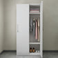 Steel Wardrobe Armoire with Lock Hinged Wardrobe Cabinet for Home