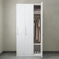 Steel Wardrobe Armoire with Lock Hinged Wardrobe Cabinet for Home