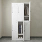 Steel Wardrobe Armoire with Lock Hinged Wardrobe Cabinet for Home