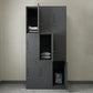 Steel Wardrobe Armoire with Lock Hinged Wardrobe Cabinet for Home