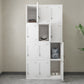 Steel Wardrobe Armoire with Lock Hinged Wardrobe Cabinet for Home