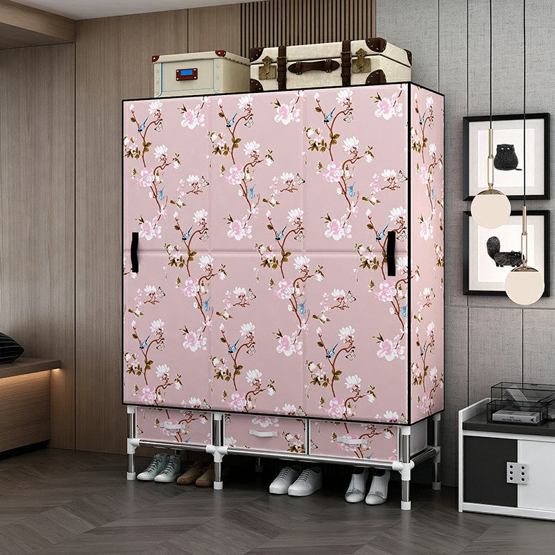 Contemporary Wardrobe Cabinet with Legs Steel Wardrobe Armoire