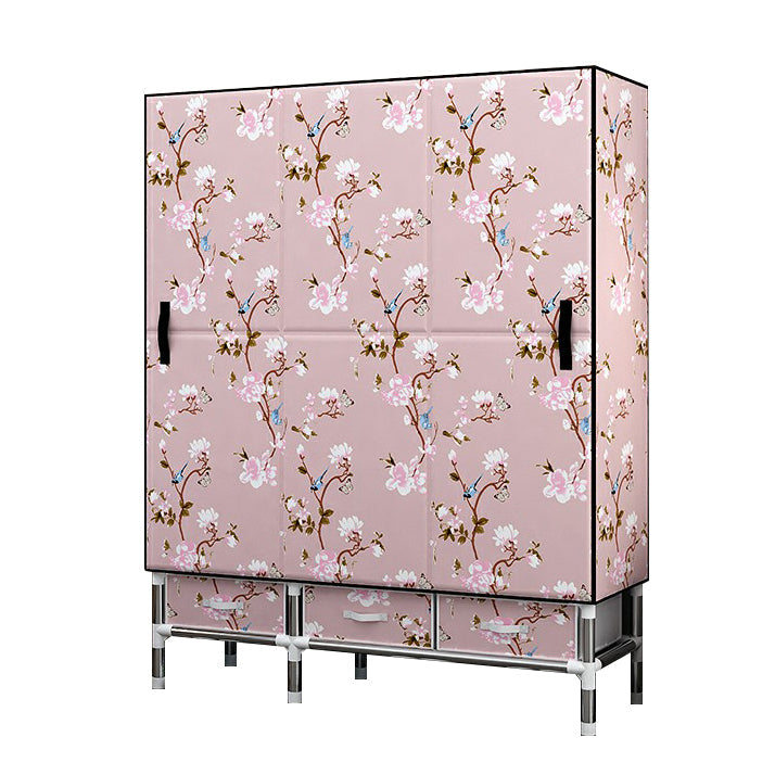 Contemporary Wardrobe Cabinet with Legs Steel Wardrobe Armoire