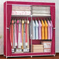 Contemporary Wardrobe Armoire Metal Wardrobe Cabinet - 51.18 x 18.11 x 66.14 Inches Clearhalo 'Armoires & Wardrobes' 'armoires_wardrobes' 'Bedroom Furniture' 'furn' 'furn_armoires_wardrobes' 'Furniture' 6379967