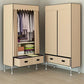 Hinged Wardrobe Closet Contemporary Wardrobe Armoire with Drawer Clearhalo 'Armoires & Wardrobes' 'armoires_wardrobes' 'Bedroom Furniture' 'furn' 'furn_armoires_wardrobes' 'Furniture' 6379984