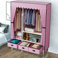 Hinged Wardrobe Closet Contemporary Wardrobe Armoire with Drawer 41"L x 18"W x 66"H Pink Clearhalo 'Armoires & Wardrobes' 'armoires_wardrobes' 'Bedroom Furniture' 'furn' 'furn_armoires_wardrobes' 'Furniture' 6379999