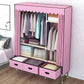 Hinged Wardrobe Closet Contemporary Wardrobe Armoire with Drawer 49"L x 18"W x 66"H Pink Clearhalo 'Armoires & Wardrobes' 'armoires_wardrobes' 'Bedroom Furniture' 'furn' 'furn_armoires_wardrobes' 'Furniture' 6380007