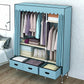 Hinged Wardrobe Closet Contemporary Wardrobe Armoire with Drawer 49"L x 18"W x 66"H Blue Clearhalo 'Armoires & Wardrobes' 'armoires_wardrobes' 'Bedroom Furniture' 'furn' 'furn_armoires_wardrobes' 'Furniture' 6380010