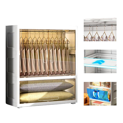 Hinged Wardrobe Armoire with Legs Contemporary Storage Cabinet