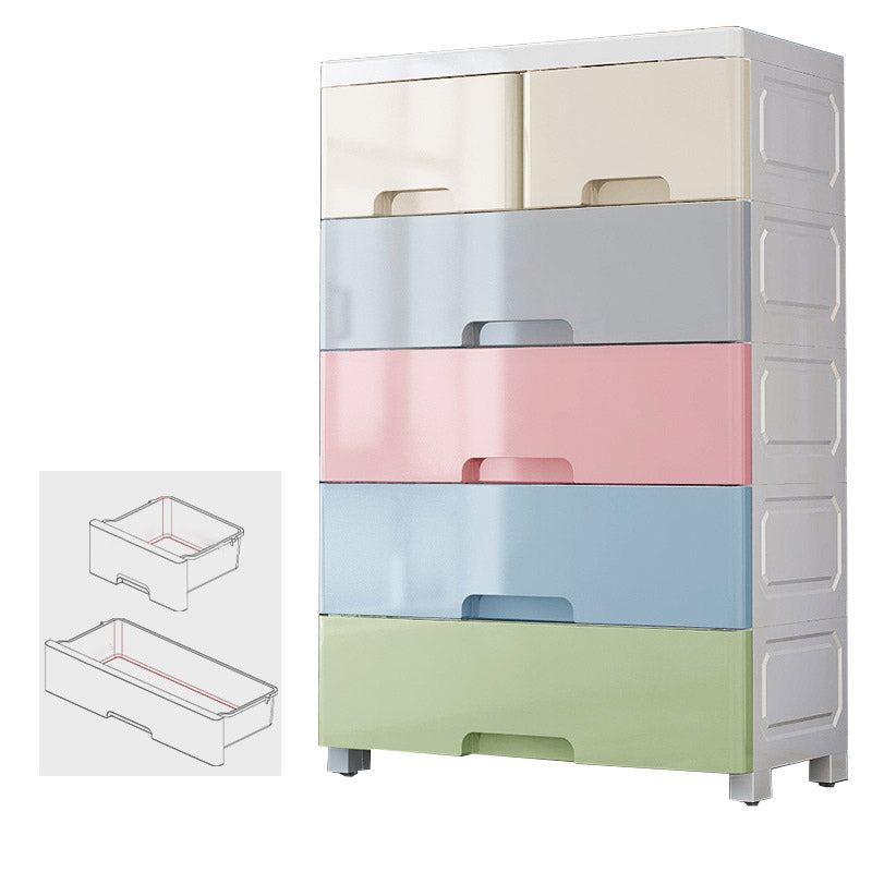Non-Hanging Wardrobe Armoire Modern Plastic Storage Cabinet with Legs