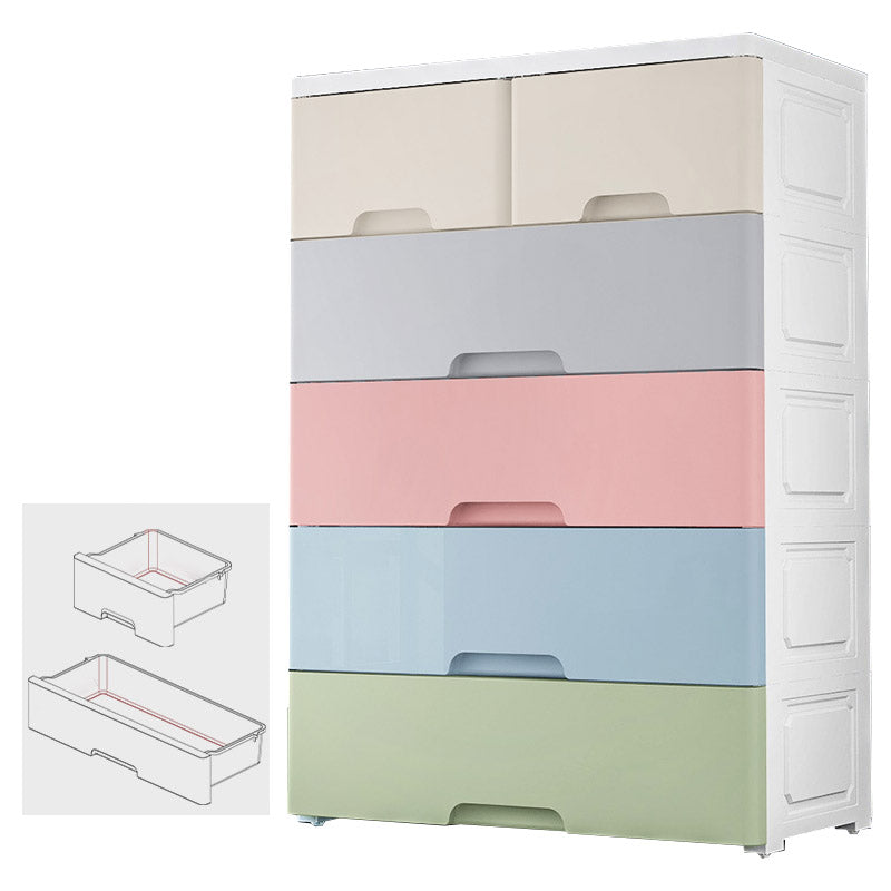 Non-Hanging Wardrobe Armoire Modern Plastic Storage Cabinet with Legs
