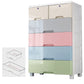 Non-Hanging Wardrobe Armoire Modern Plastic Storage Cabinet with Legs