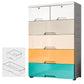 Non-Hanging Wardrobe Armoire Modern Plastic Storage Cabinet with Legs