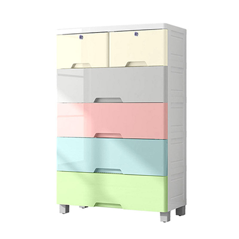 Non-Hanging Wardrobe Armoire Modern Plastic Storage Cabinet with Legs