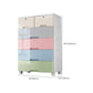 Non-Hanging Wardrobe Armoire Modern Plastic Storage Cabinet with Legs