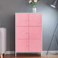 Modern Storage Cabinet Hinged Wardrobe Armoire - 25.6"L x 14.2"W x 41.3"H Pink Clearhalo 'Armoires & Wardrobes' 'armoires_wardrobes' 'Bedroom Furniture' 'furn' 'furn_armoires_wardrobes' 'Furniture' 6380128