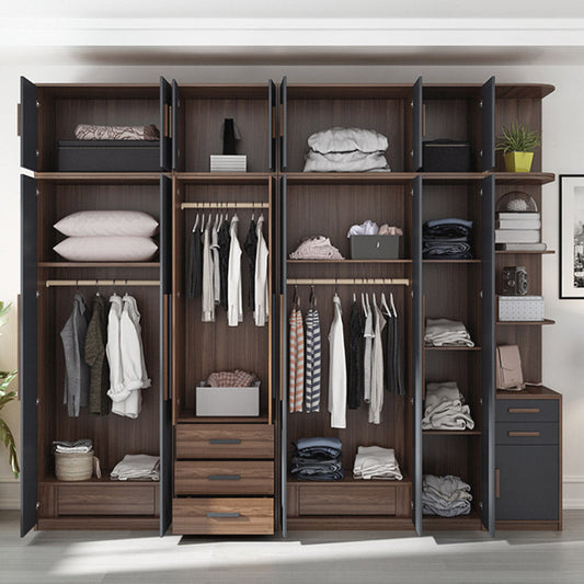 Contemporary Wardrobe Armoire Engineered Wood Wardrobe Closet