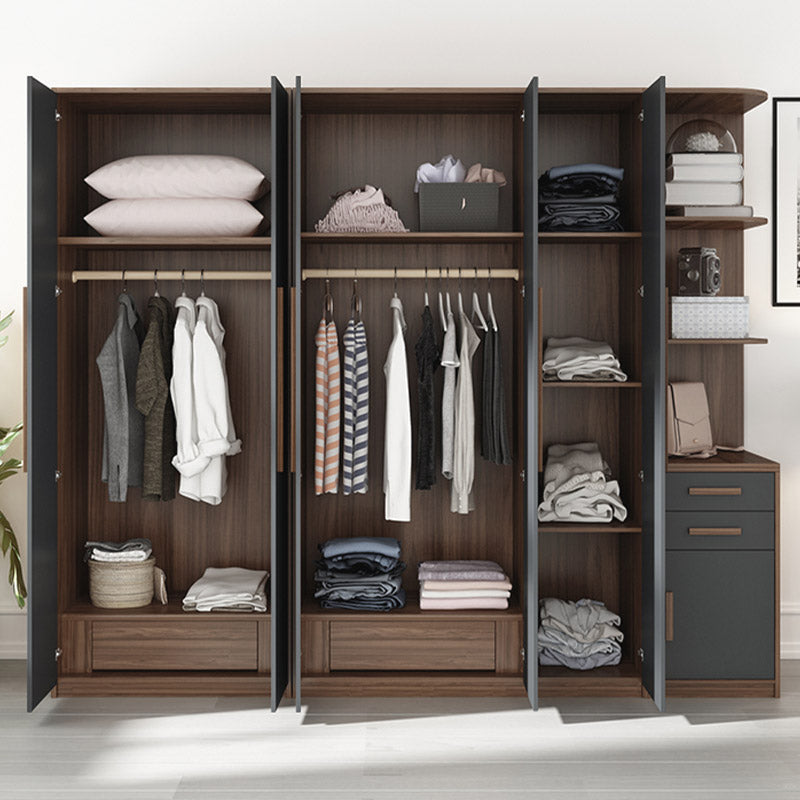 Contemporary Wardrobe Armoire Engineered Wood Wardrobe Closet