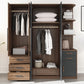 Contemporary Wardrobe Armoire Engineered Wood Wardrobe Closet