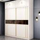 White Wardrobe Closet Engineered Wood Wardrobe Armoire with Garment Rod