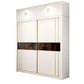White Wardrobe Closet Engineered Wood Wardrobe Armoire with Garment Rod