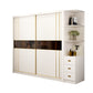 White Wardrobe Closet Engineered Wood Wardrobe Armoire with Garment Rod