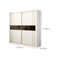 White Wardrobe Closet Engineered Wood Wardrobe Armoire with Garment Rod