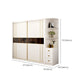 White Wardrobe Closet Engineered Wood Wardrobe Armoire with Garment Rod