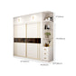 White Wardrobe Closet Engineered Wood Wardrobe Armoire with Garment Rod