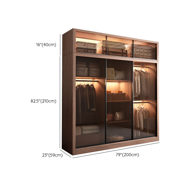 Armadio in legno ingegnerizzato marrone armadio moderno armadio moderno