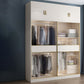 White Engineered Wood Wardrobe Closet Sliding Wardrobe Armoire Clearhalo 'Armoires & Wardrobes' 'armoires_wardrobes' 'Bedroom Furniture' 'furn' 'furn_armoires_wardrobes' 'Furniture' 6380255