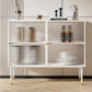 Gabinete de almacenamiento de múltiples estantes modernos Gabinete de buffet de puertas de vidrio para sala de estar