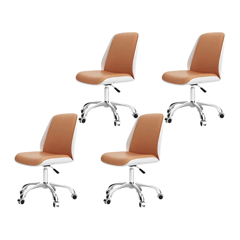 Sedia da scrivania moderna sedia conferenza in pelle sedia a metà retro con ruote