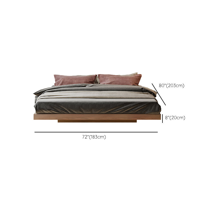 Espresso-Plattform Bettrahmen Massivholzplattform Bett Mitte des Jahrhunderts modern