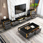 Open Storage TV Media Console Glam Media Console TV Stand with Drawers Clearhalo 'furn' 'furn_tv_stands_entertainment_centers' 'Furniture' 'Living Room Furniture' 'TV Stands & Entertainment Centers' 'TV Stands & Media Storage Furniture' 'tv_stands_entertainment_centers' 6381793