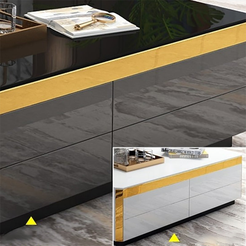 Open Storage TV Media Console Glam Media Console TV Stand with Drawers Clearhalo 'furn' 'furn_tv_stands_entertainment_centers' 'Furniture' 'Living Room Furniture' 'TV Stands & Entertainment Centers' 'TV Stands & Media Storage Furniture' 'tv_stands_entertainment_centers' 6381796