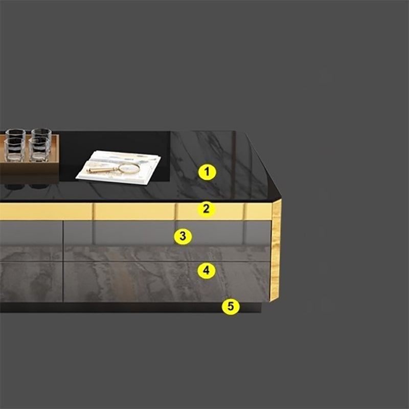 Open Storage TV Media Console Glam Media Console TV Stand with Drawers Clearhalo 'furn' 'furn_tv_stands_entertainment_centers' 'Furniture' 'Living Room Furniture' 'TV Stands & Entertainment Centers' 'TV Stands & Media Storage Furniture' 'tv_stands_entertainment_centers' 6381797