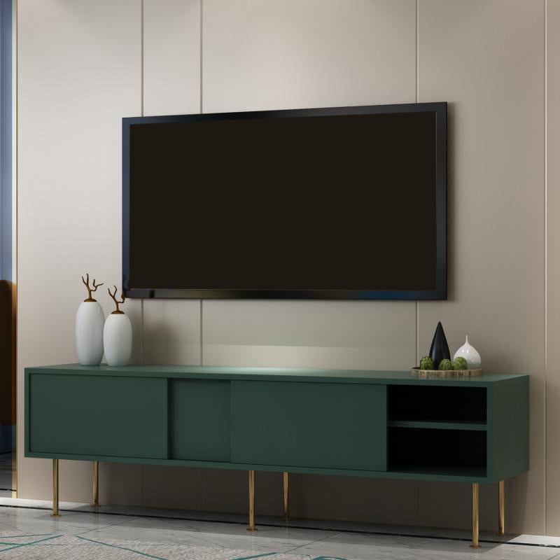 Console multimediale per TV in legno Console multimediale moderna Supporto TV per soggiorno