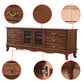Traditional Wood TV Stand Console Enclosed Storage TV Media Stand for Living Room